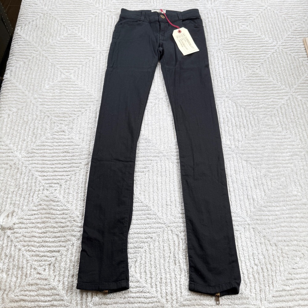 Current/Elliott The Back Zip Legging Women's 26 Black Skinny Moto NWT Edgy Goth